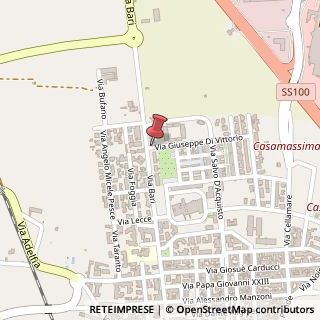 Mappa Via Giuseppe di Vittorio, 2, 70010 Casamassima, Bari (Puglia)