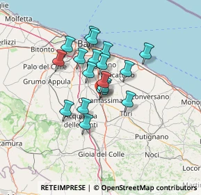 Mappa , 70010 Casamassima BA, Italia (10.65278)