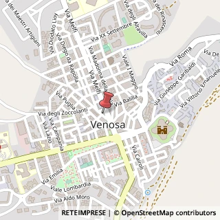 Mappa Via Melfi, 1, 85029 Venosa, Potenza (Basilicata)