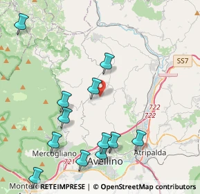 Mappa Via Soprapiano, 83010 Capriglia irpina AV, Italia (5.53231)