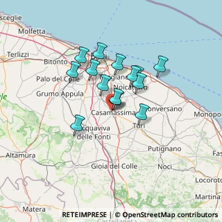 Mappa Via Vecchia Adelfia Snc, 70010 Casamassima BA, Italia (11.15929)
