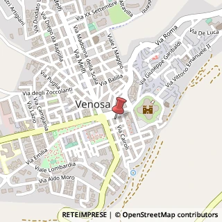 Mappa Via Cairoli, 8, 85029 Venosa, Potenza (Basilicata)
