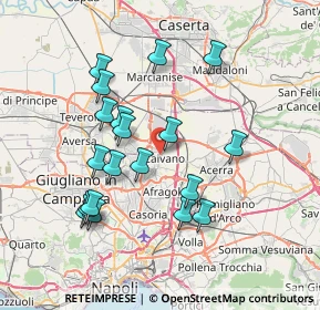 Mappa Via Giordano Bruno, 80023 Caivano NA, Italia (7.63895)