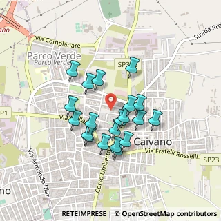 Mappa Via Giordano Bruno, 80023 Caivano NA, Italia (0.3835)
