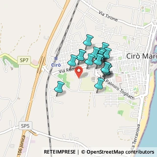 Mappa Via Milano, 88811 Cirò Marina KR, Italia (0.341)