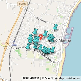 Mappa Via Forlì, 88811 Cirò Marina KR, Italia (0.345)