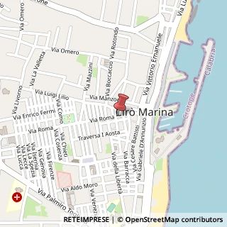 Mappa Via Roma, N 25, 88811 Cirò Marina, Crotone (Calabria)