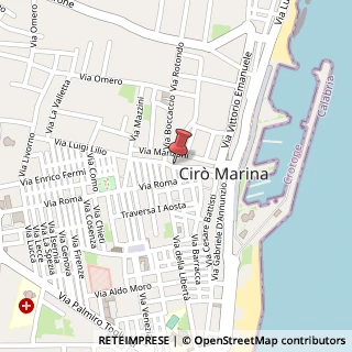 Mappa Via Giosuè Carducci, 42, 88811 Cirò Marina, Crotone (Calabria)