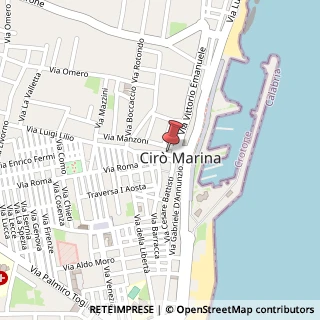 Mappa Via Roma, 1, 88811 Cirò Marina, Crotone (Calabria)
