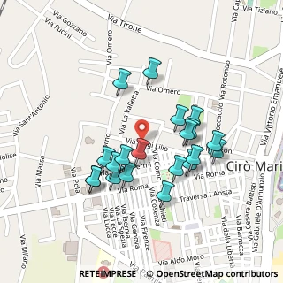 Mappa Via Ferrara, 88811 Cirò Marina KR, Italia (0.227)