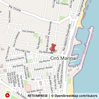 Mappa Via Manzoni, 25, 88811 Cirò Marina, Crotone (Calabria)
