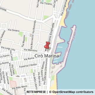 Mappa Via Vittorio Emanuele, 9, 88811 Cir? Marina KR, Italia, 88811 Cirò Marina, Crotone (Calabria)