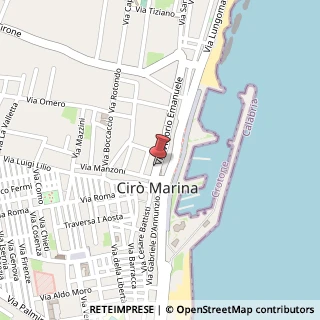 Mappa Via Vittorio Emanuele, 23, 88811 Cirò Marina, Crotone (Calabria)