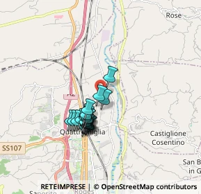 Mappa Via Stradelli, 87036 Rende CS, Italia (1.512)