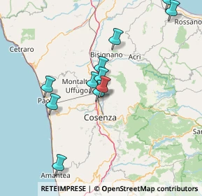 Mappa Via Vittorio Bottego, 87036 Cosenza CS, Italia (15.61455)