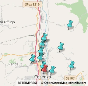 Mappa Via Vittorio Bottego, 87036 Cosenza CS, Italia (4.26455)