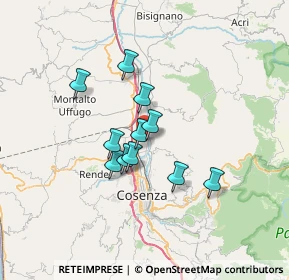 Mappa Via Vittorio Bottego, 87036 Cosenza CS, Italia (5.43818)