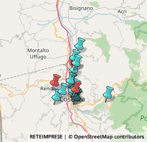 Mappa Via Vittorio Bottego, 87036 Cosenza CS, Italia (5.72294)