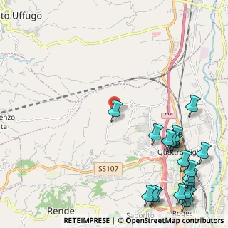 Mappa Via Contrada Dattoli snc, 87036 Rende CS, Italia (3.5875)