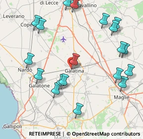 Mappa Via Festa del Lavoro, 73013 Galatina LE, Italia (10.68)