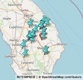 Mappa Via C. Battisti, 73020 Castrignano De' Greci LE, Italia (9.93947)