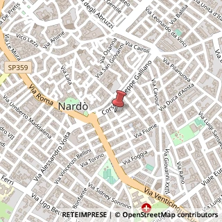 Mappa Via T. Tasso, 1, 73048 Nardò, Lecce (Puglia)