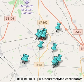 Mappa Via Cesira Pozzolini, 73013 Galatina LE, Italia (3.41118)