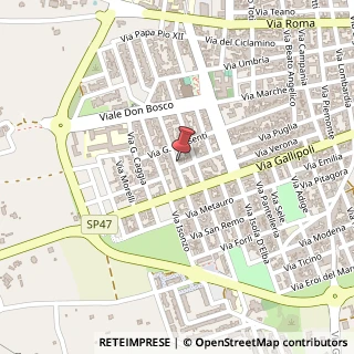 Mappa Via Antonio Galateo, 19, 73013 Galatina, Lecce (Puglia)