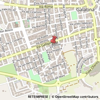 Mappa Via Emilia, 93, 73013 Galatina, Lecce (Puglia)
