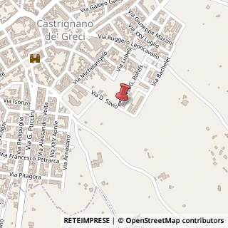 Mappa Via G. Rohlfs, 91, 73020 Castrignano de' Greci, Lecce (Puglia)