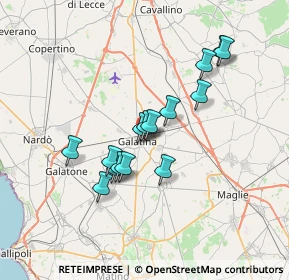 Mappa Via Corigliano, 73013 Galatina LE, Italia (6.28333)