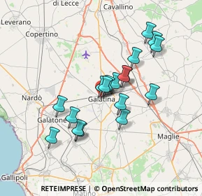 Mappa Via Alessandro Manzoni, 73013 Galatina LE, Italia (6.33833)