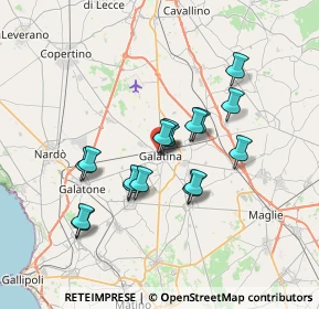 Mappa Via Alessandro Manzoni, 73013 Galatina LE, Italia (6.26118)