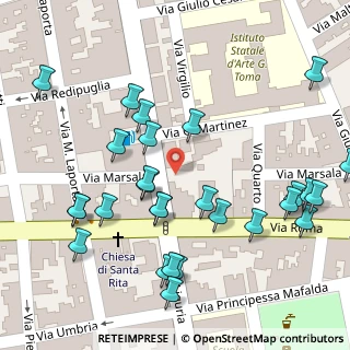Mappa Via Martinez, 73013 Galatina LE, Italia (0.07143)