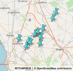 Mappa Via Giuseppe Giusti, 73013 Galatina LE, Italia (5.85)