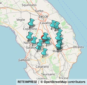 Mappa Via Giuseppe Giusti, 73013 Galatina LE, Italia (10.1505)