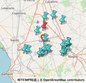 Mappa Via Puglia, 73013 Galatina LE, Italia (7.0975)