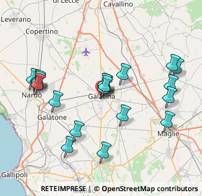 Mappa Via Abruzzo, 73013 Galatina LE, Italia (8.3045)