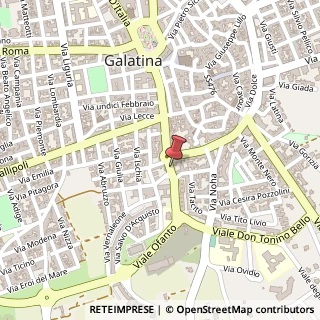 Mappa Via Alcide de Gasperi, 6, 73013 Galatina, Lecce (Puglia)