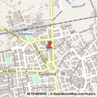Mappa Via Pasquale Cafaro, 28, 73013 Galatina, Lecce (Puglia)