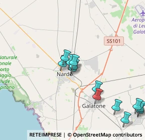 Mappa Via Mangani, 73048 Nardò LE, Italia (4.38846)