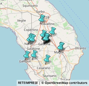 Mappa Via Pavia, 73013 Galatina LE, Italia (7.48684)