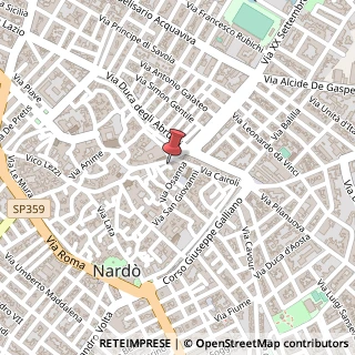 Mappa Via Carmeliti, 21, 73048 Nardò, Lecce (Puglia)