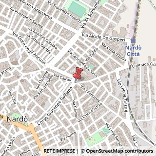 Mappa Corso Giuseppe Galliano, 72, 73048 Nardò, Lecce (Puglia)