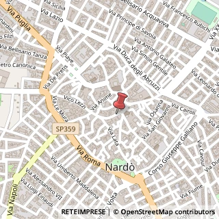 Mappa Via Giacomo Matteotti, 5, 73048 Nardò, Lecce (Puglia)