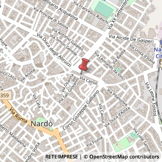 Mappa Via Grassi, 13, 73048 Nardò, Lecce (Puglia)