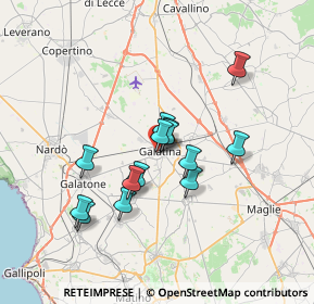 Mappa Via Lombardia, 73013 Galatina LE, Italia (5.99429)