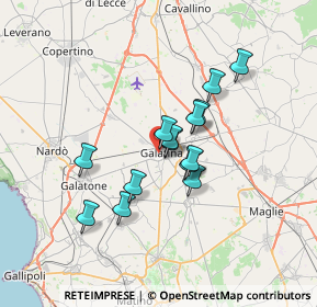 Mappa Via Lombardia, 73013 Galatina LE, Italia (5.60571)