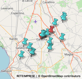 Mappa Via Lombardia, 73013 Galatina LE, Italia (6.06529)