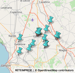 Mappa Via Lombardia, 73013 Galatina LE, Italia (5.77357)